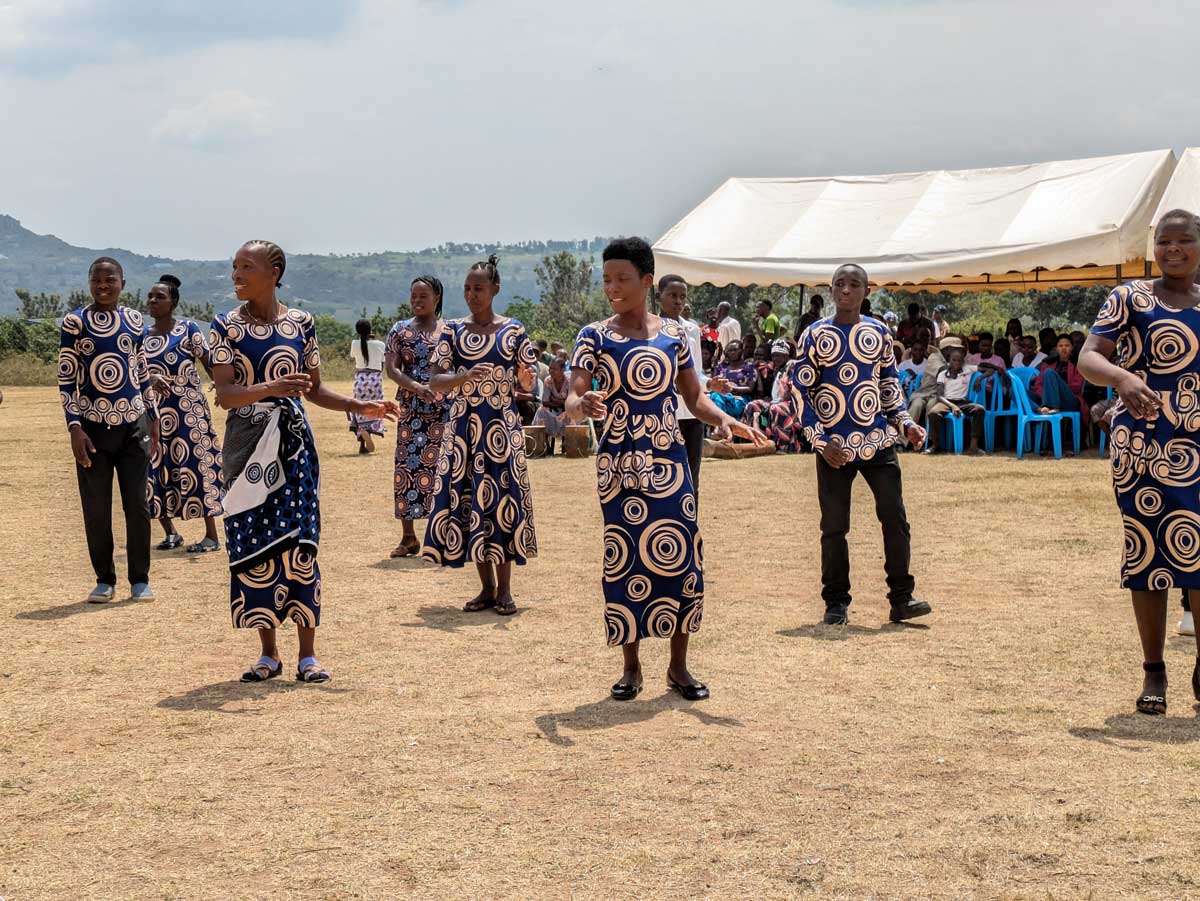 Dancing at the Zanaki New Testament dedication.